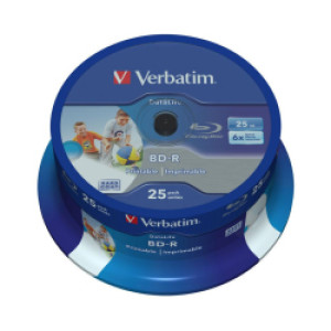 Blu-Ray Verbatim BD-R SL 6× 25GB HTL WIDE Printabilni No ID, 25 kom. spindle 